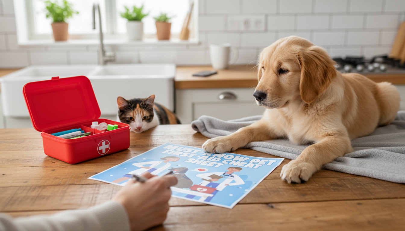 Printable Pet First-Aid Cheat Sheet: Emergency Steps