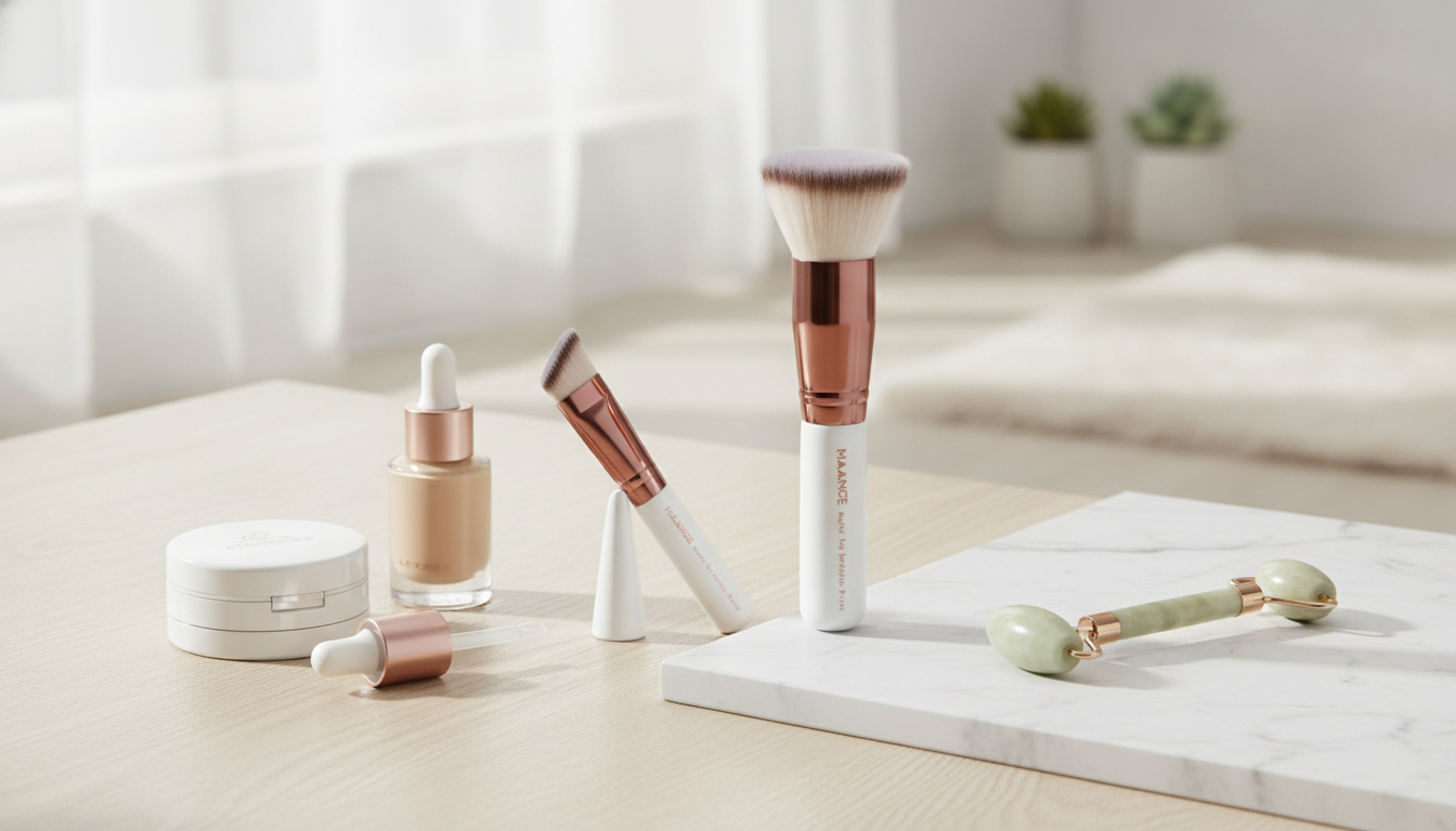 2PCS Kabuki Foundation Brush Set: Faster, Smoother Base