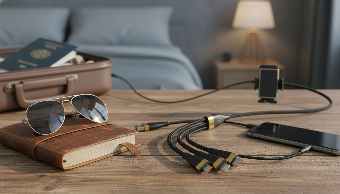 3-in-1 USB Charging Cable for Travel, Car, and Home