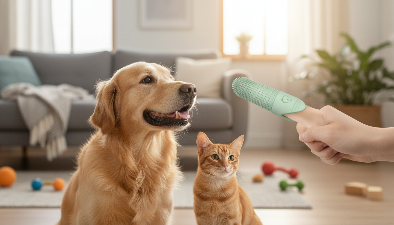 360° Silicone Finger Toothbrush: Gentle Pet Dental Care