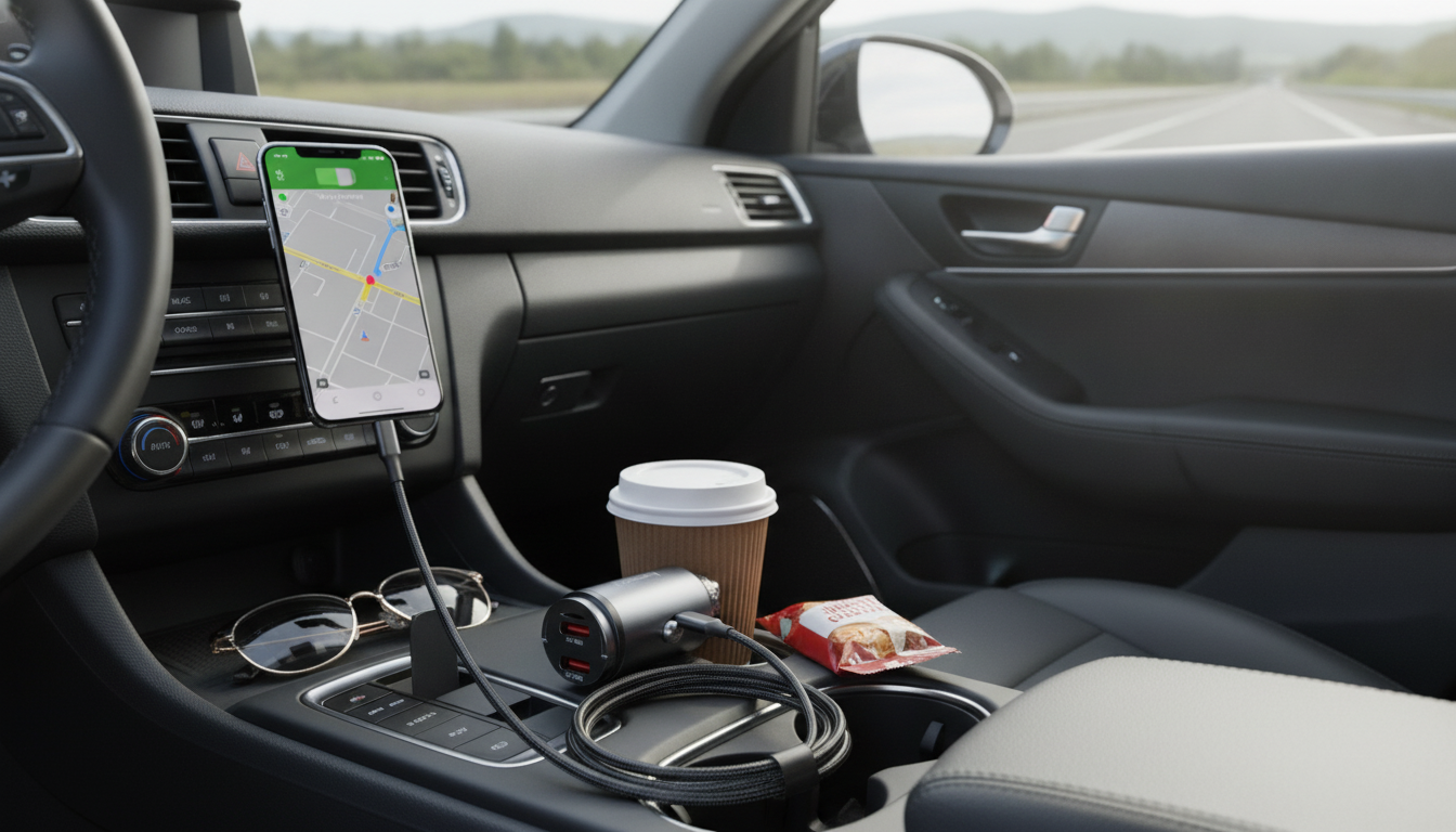 45W USB-C Fast Car Charger Adapter: Quick Road Charging