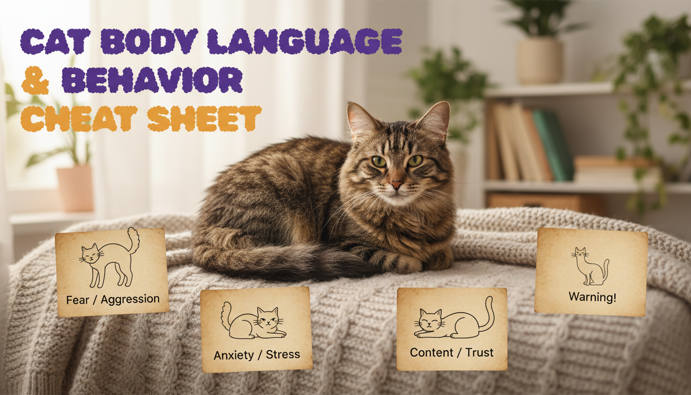 Cat Body Language Cheat Sheet: Tails, Ears, Meows