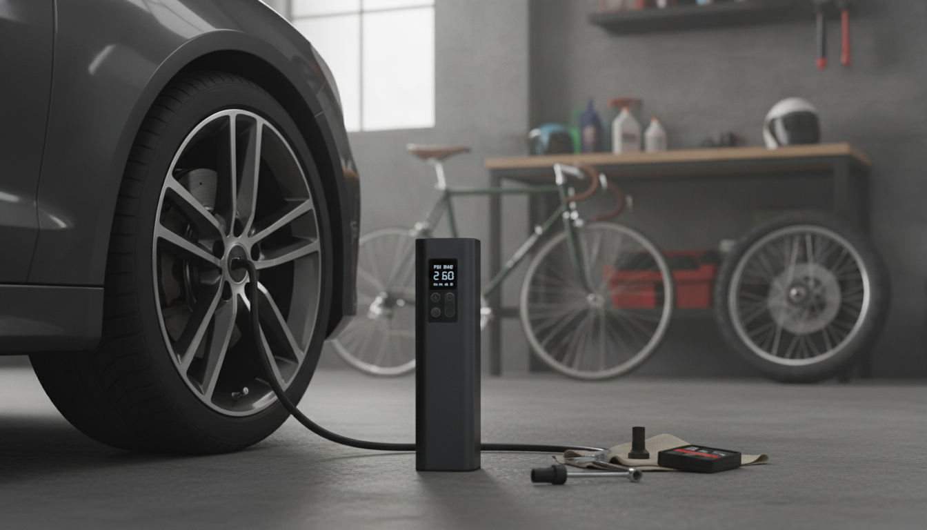 Portable 12V Digital Tire Inflator for Cars, Bikes