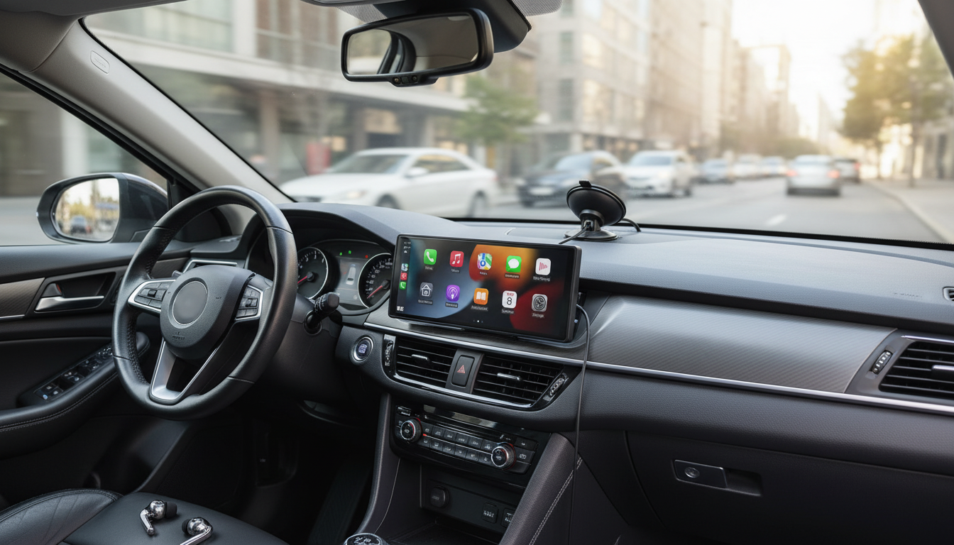 Portable Wireless CarPlay/Android Auto Screen Setup Guide