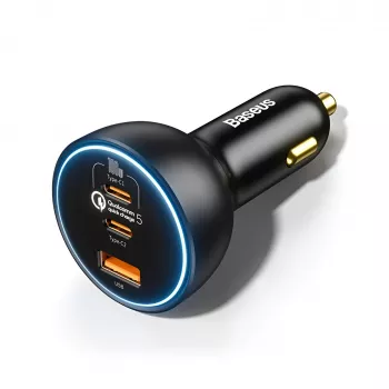 160W Triple-Port Car Charger: USB-C PD + USB-A QC5.0